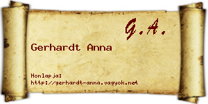 Gerhardt Anna névjegykártya