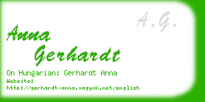 anna gerhardt business card